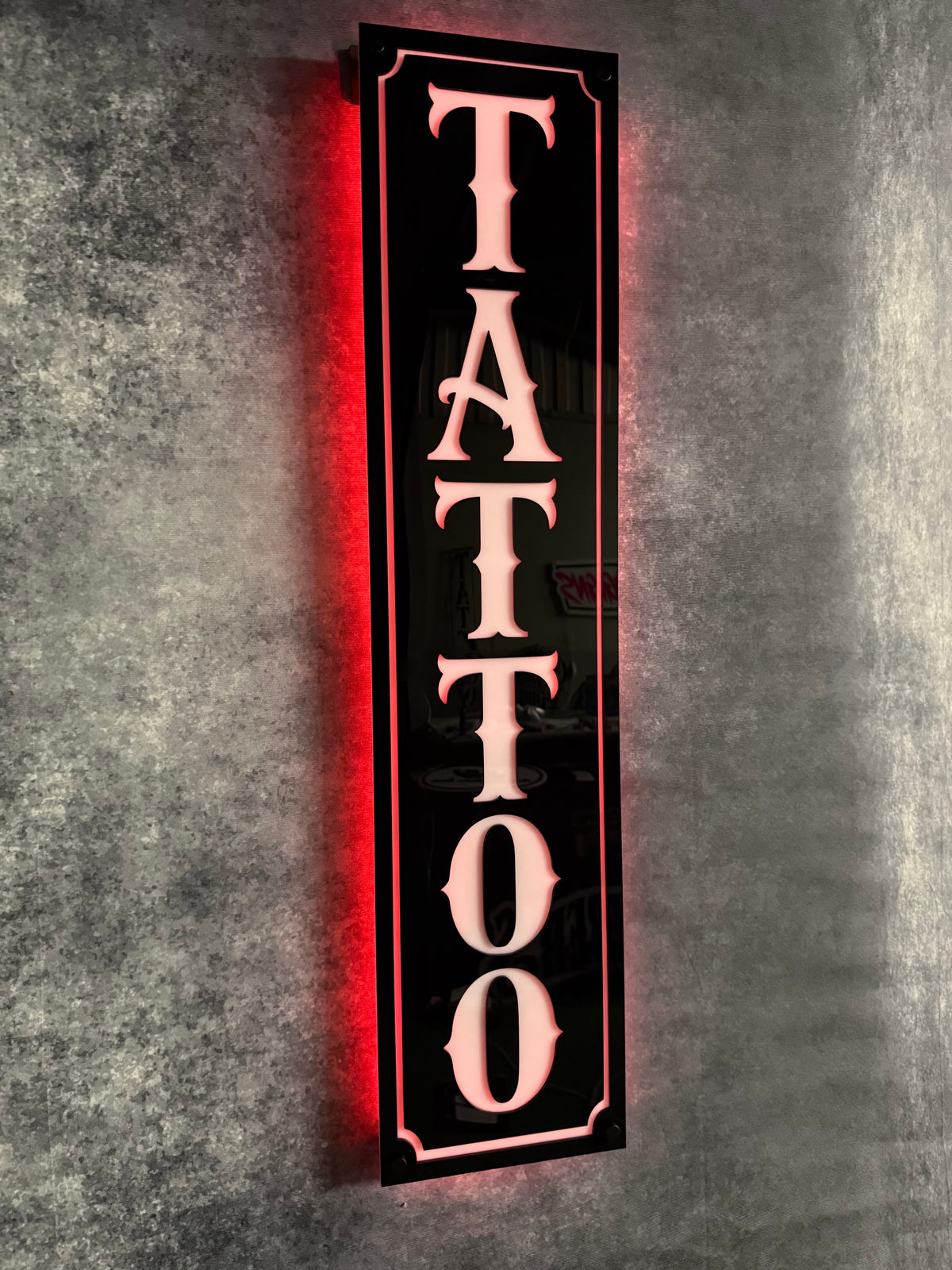 TATTOO Colour-Changing LED Acrylic Wall Sign