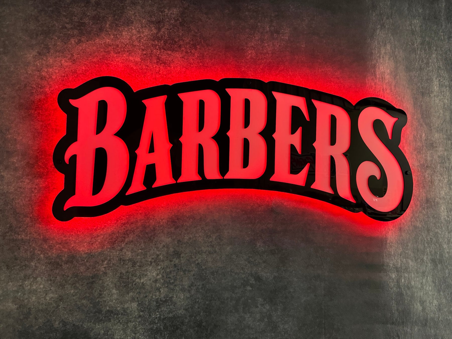 BARBERS Layered LED Acrylic Sign