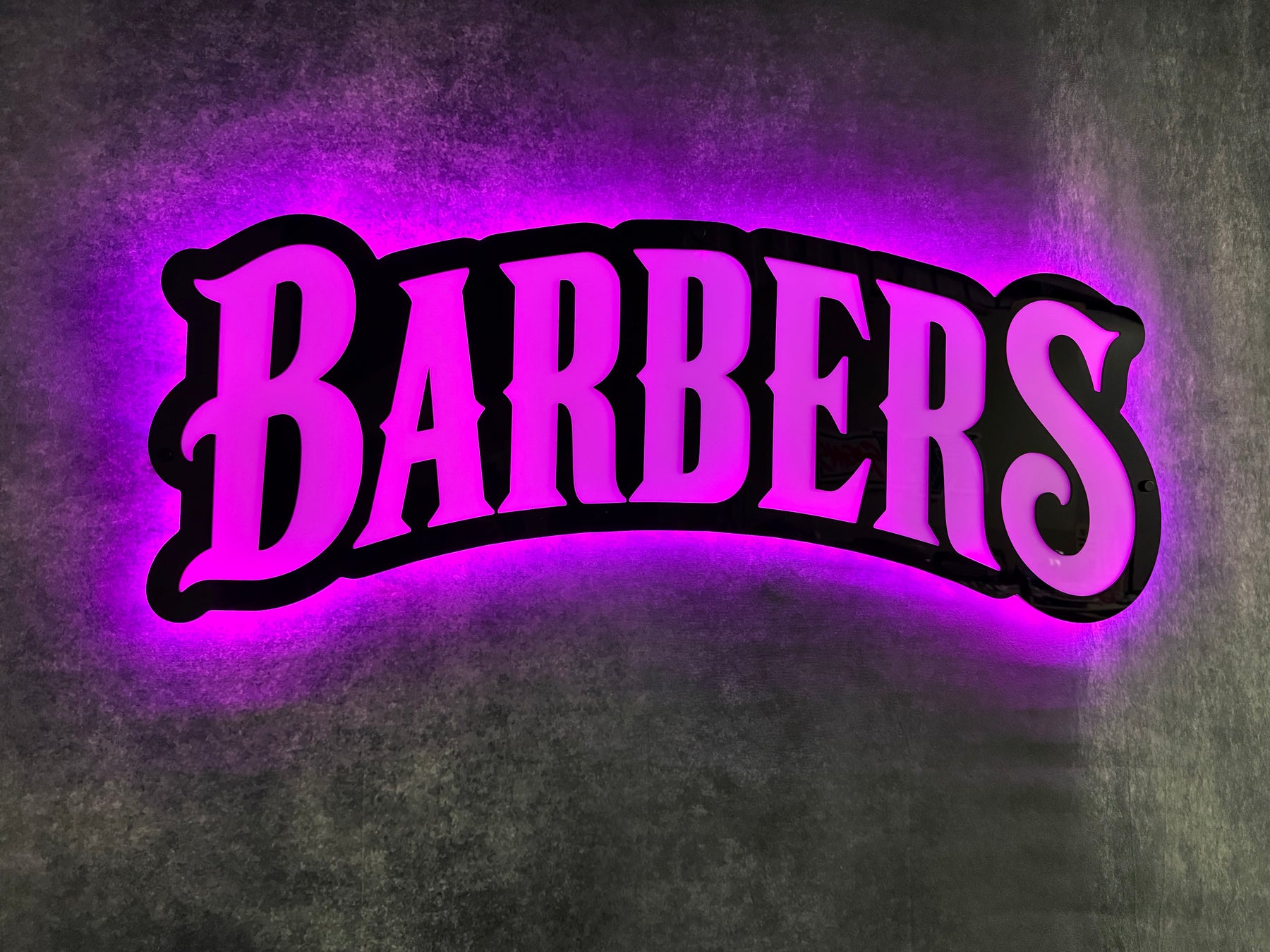 BARBERS Layered LED Acrylic Sign