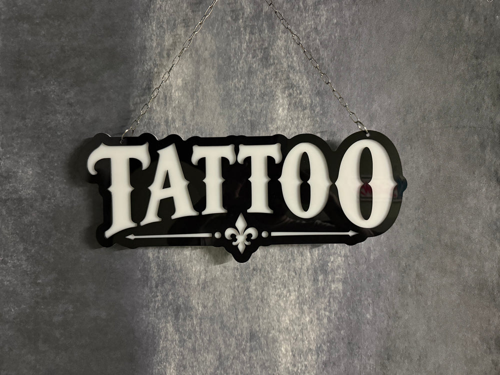 TATTOO Hanging Acrylic Sign