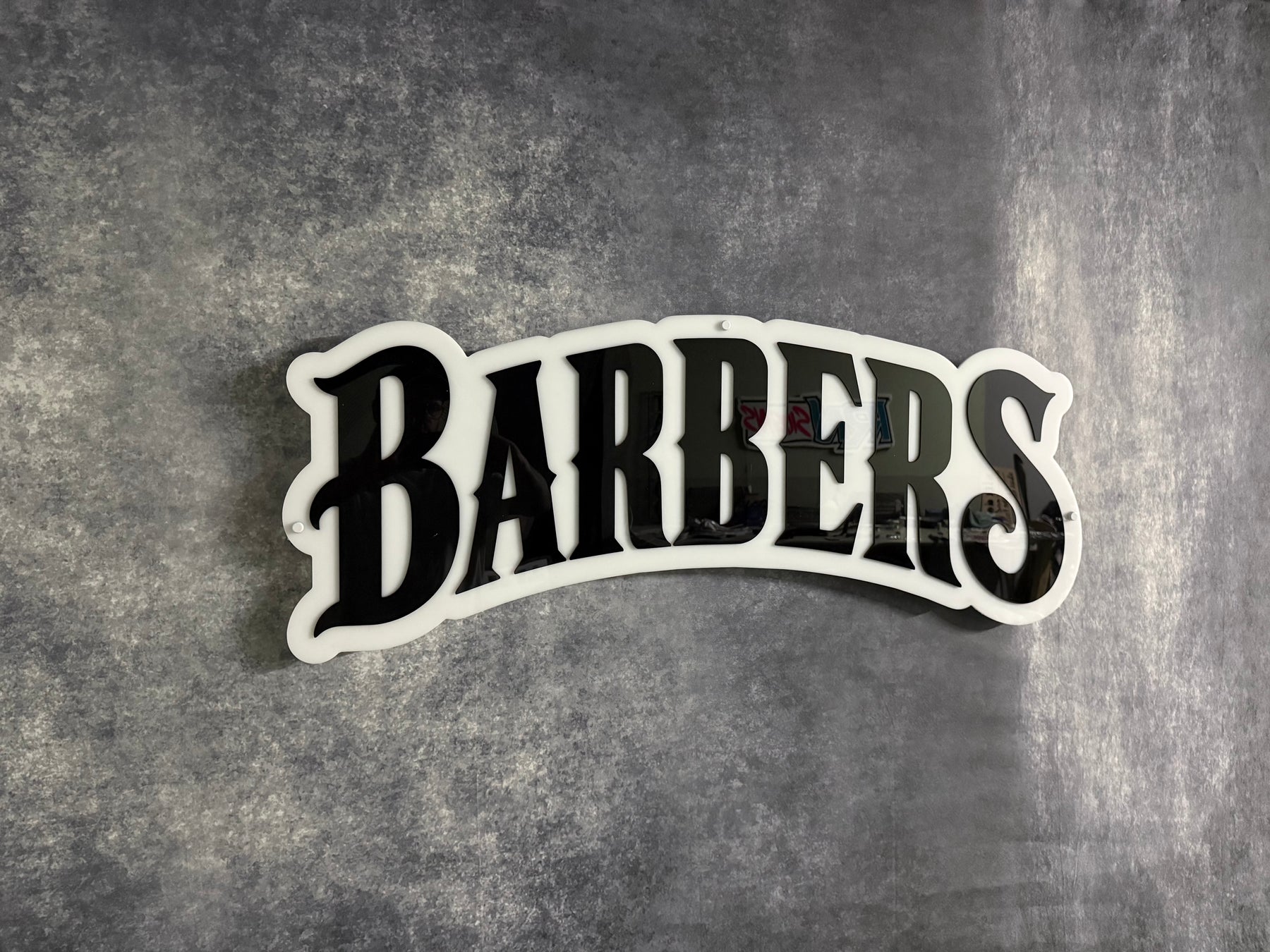 BARBERS Layered Acrylic Wall Sign