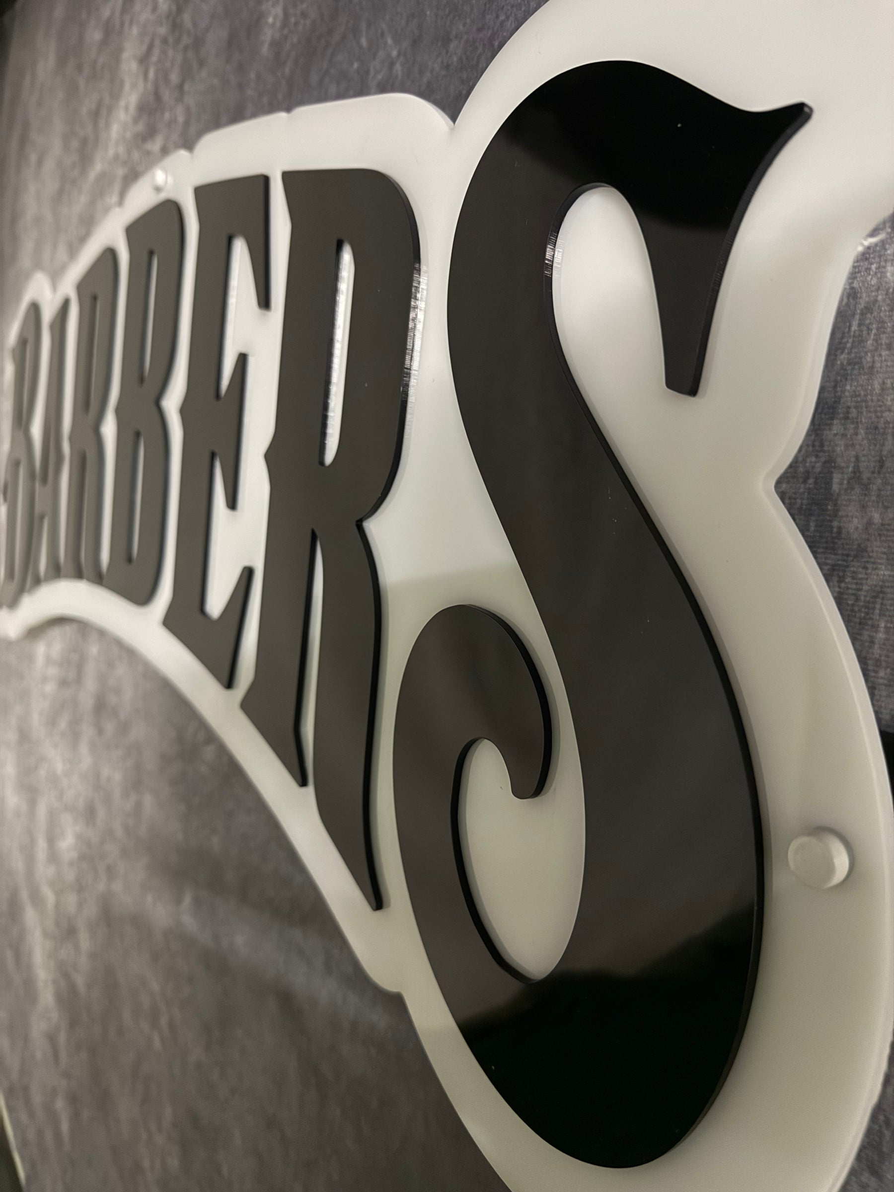 BARBERS Layered Acrylic Wall Sign