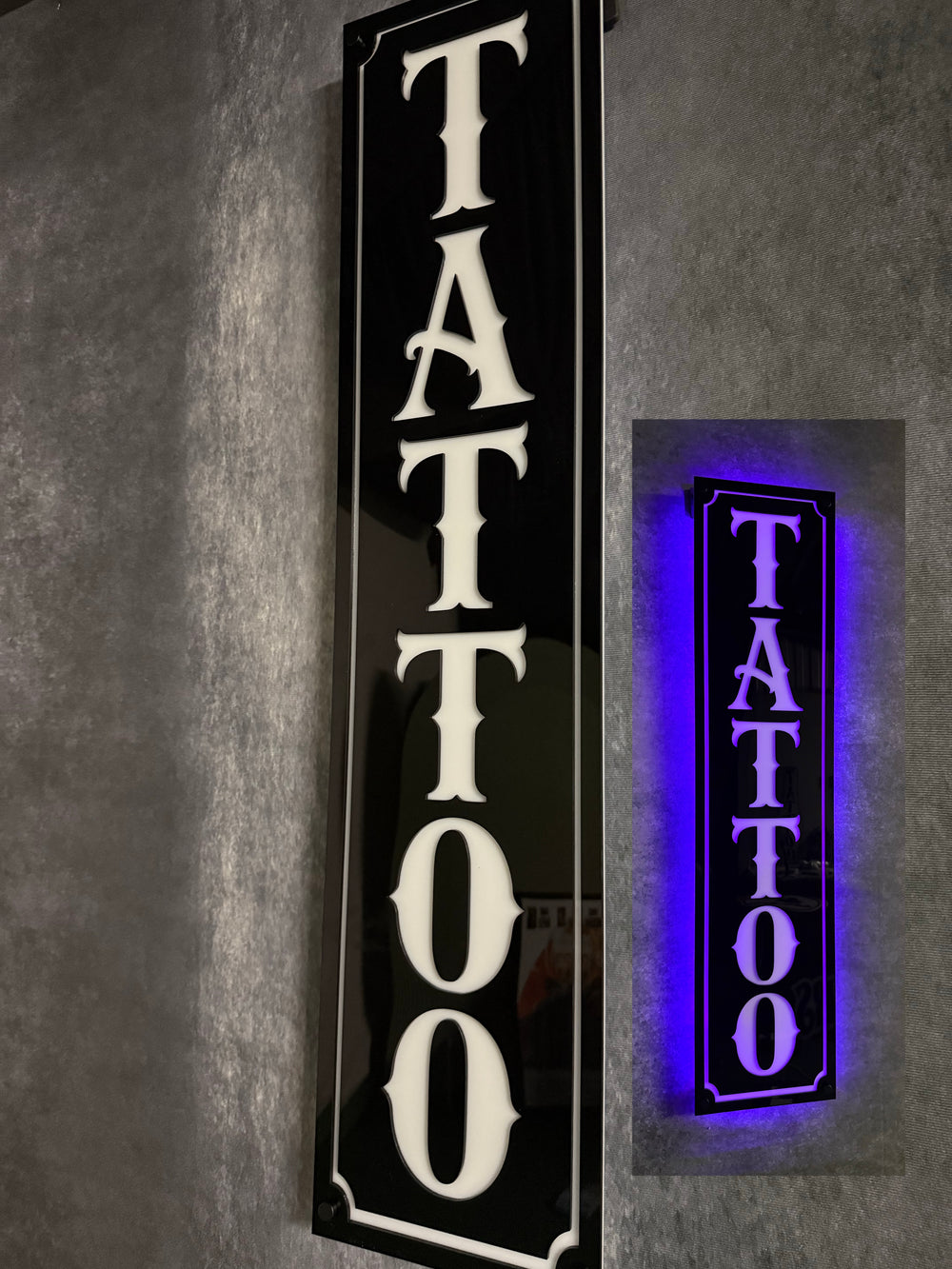 TATTOO Colour-Changing LED Acrylic Wall Sign