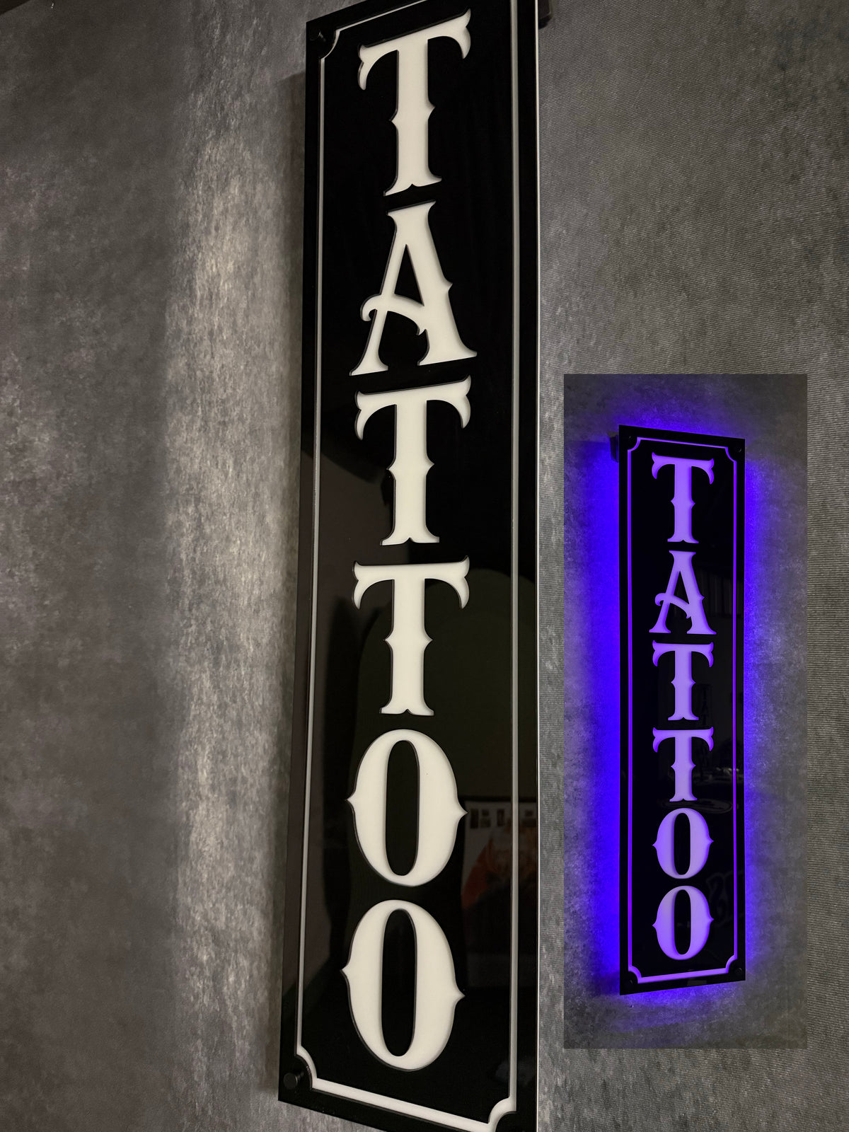 TATTOO Colour-Changing LED Acrylic Wall Sign