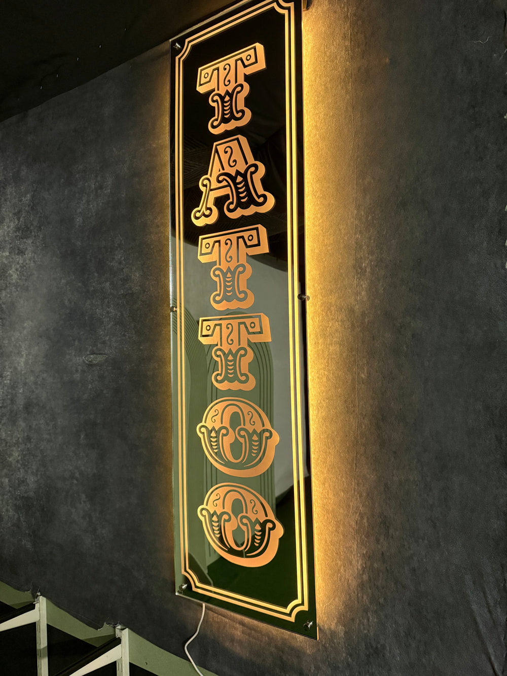 TATTOO Colour-Changing LED Mirror Acrylic Sign
