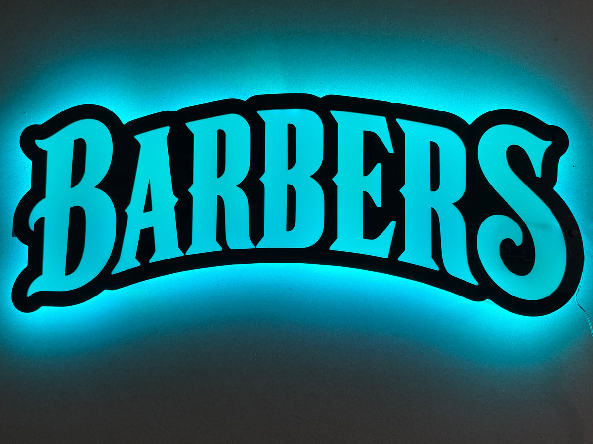 backlit acrylic sign