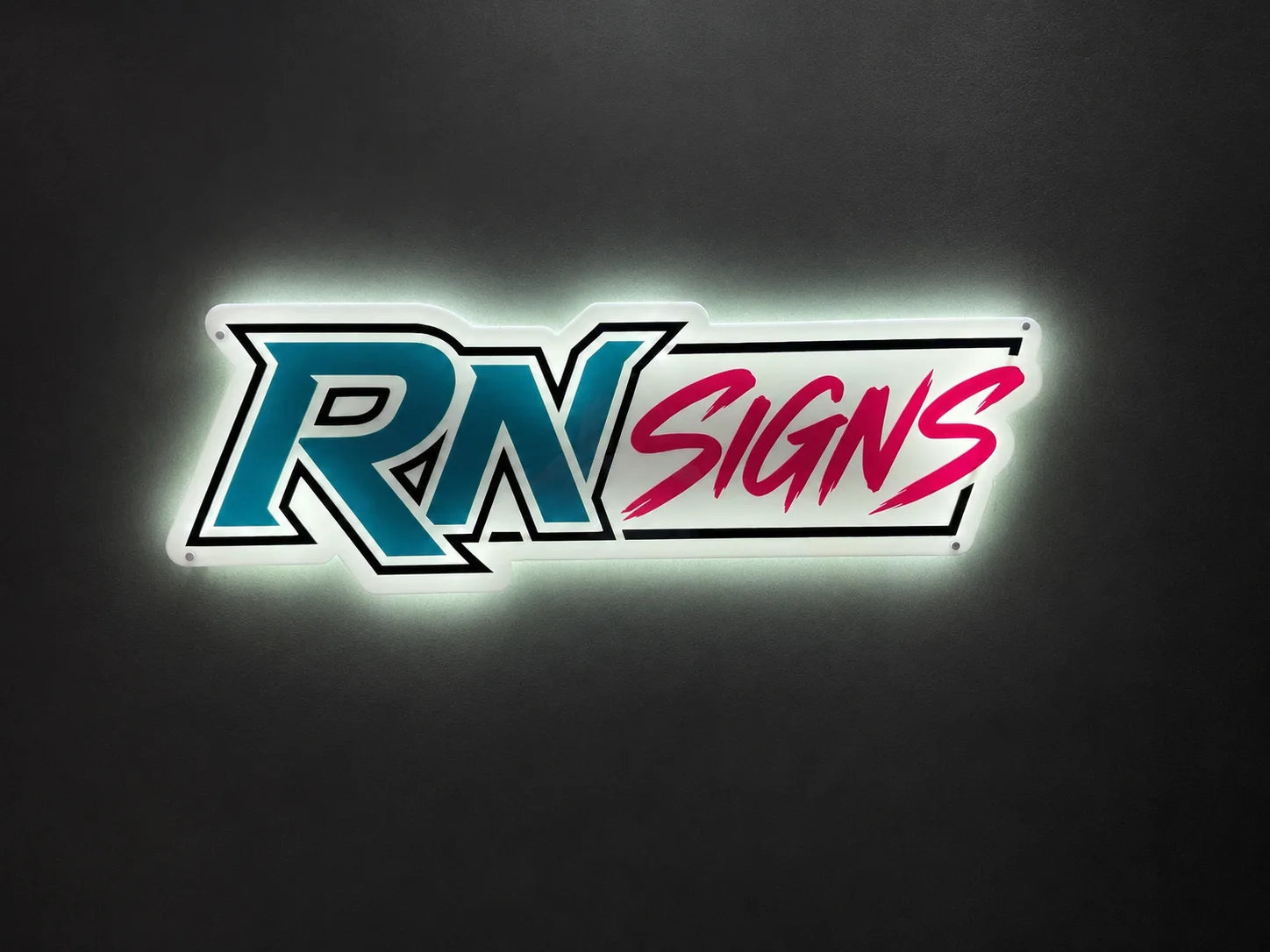 RN Signs illuminated wall sign